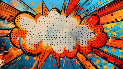 Playful and Vibrant Pop Art Comic Book Sound Effects with Dynamic Composition