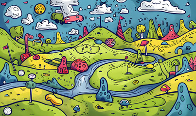 golf-themed graphic advertising backgrounds.