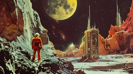 Superb 1970s pulp science fiction book cover art