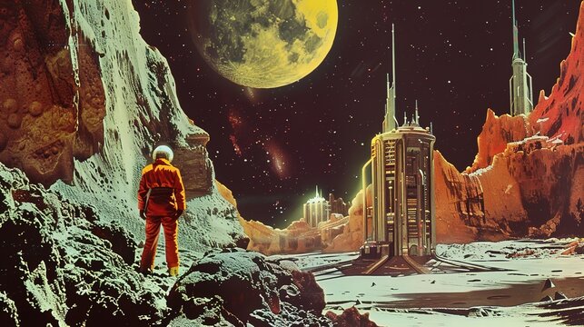 Superb 1970s pulp science fiction book cover art