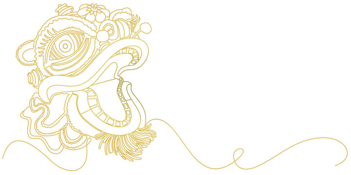 chinese lion dance vector design, eps 2