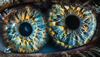 Striking Blue Eyes with Detailed Iris Pattern