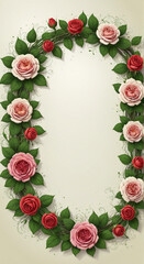 Fototapeta premium frame of roses