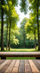 wooden bench in the park