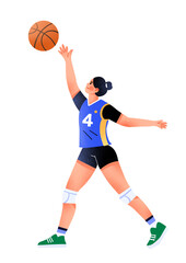 basketball player with ball