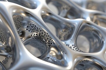 Modern, Shiny Metal Texture with Holes