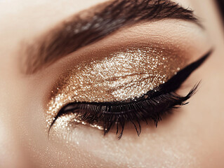 Glamorous Colourful Eyeshadow with Bold Winged Eyeliner