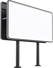 Obraz premium Blank billboard mockup with a white background, ready for your advertisement.