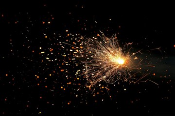 Sparkling Fireworks in the Night Sky