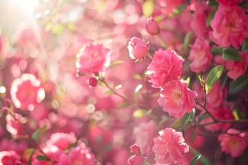 Pink Blossoms in Full Bloom