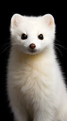 Fototapeta premium The Luxurious Majesty of Ermine Fur: Vintage Elegance and Quality