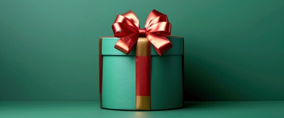 An Invisible Gift Box Concept On A Turquoise Table, Evoking Curiosity And Surprise