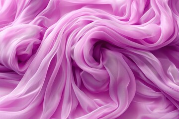 Fototapeta premium A soft, abstract wallpaper featuring folds of delicate, translucent fabric in shades of soft purple and lavender, creating a calming and elegant texture.