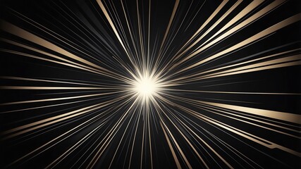 Obraz premium black sunburst rays abstract background copy space backdrop art