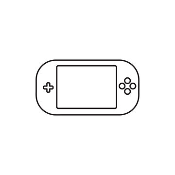 recommend clip art: Portable videogame console outline icon. simple line trendy style illustration on white background..eps