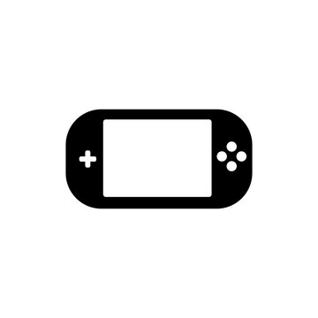 recommend clip art: Portable videogame icon, simple flat black trendy style illustration..eps