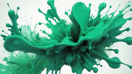 green ink splash abstract background copy space backdrop art