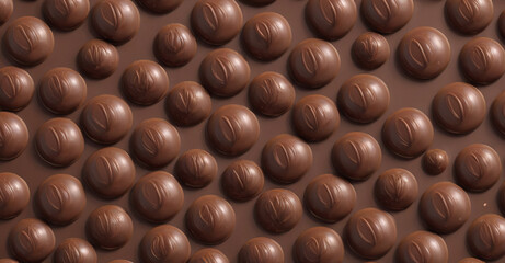 Fototapeta premium close up of chocolate candy