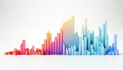 Obraz premium abstract background with equalizer, graph with arrow, chart, colorful 