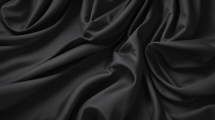 Obraz premium black fabric folds abstract background copy space backdrop art