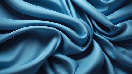 Obraz premium blue fabric folds abstract background copy space backdrop art