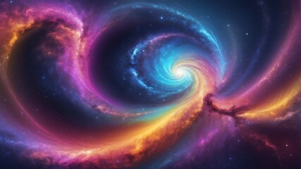 colorful galaxy swirl abstract background copy space backdrop art