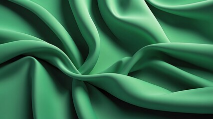 Obraz premium green fabric folds abstract background copy space backdrop art