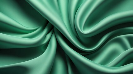 Obraz premium green fabric folds abstract background copy space backdrop art