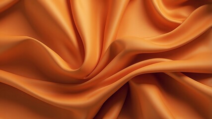 Obraz premium orange fabric folds abstract background copy space backdrop art