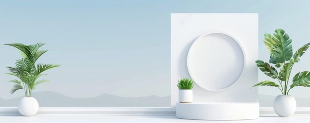 Business presentation, professional podium, corporate setting, Watercolor style