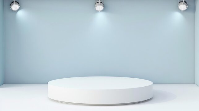 Debate stage, neutral podium, spotlight background, Watercolor style