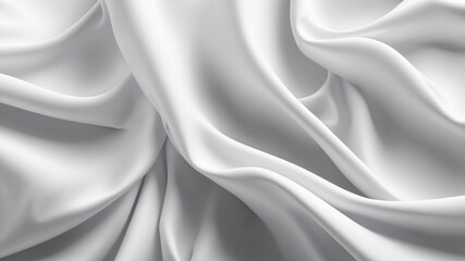Obraz premium white fabric folds abstract background copy space backdrop art