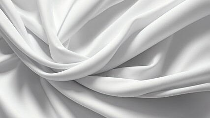 Obraz premium white fabric folds abstract background copy space backdrop art