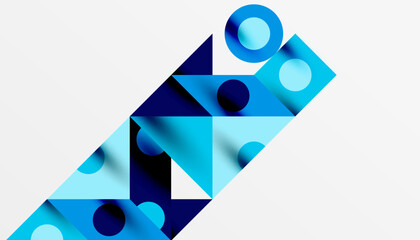Colorful triangles circles square geometric design. Abstract background for wallpaper, banner, backdrop, card, book Illustration, landing page