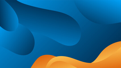 ABSTRACT BLUE ORANGE BACKGROUND ELEGANT GRADIENT SMOOTH LIQUID COLORFUL DESIGN WITH SHAPES VECTOR TEMPLATE GOOD FOR MODERN WEBSITE, WALLPAPER, COVER DESIGN 