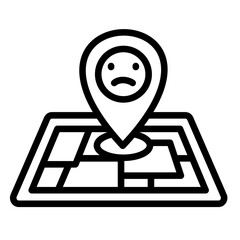 Poor Location Icon