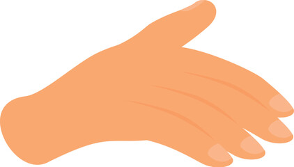 Open hand reaching out, offering or receiving