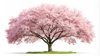 Obraz premium A Single Cherry Blossom Tree in Full Bloom