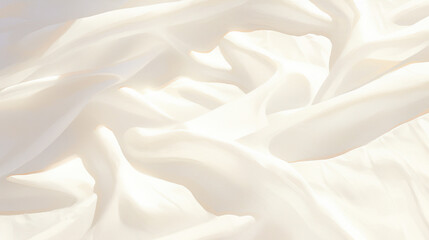 Fototapeta premium 皺の寄った真っ白なシーツのイラスト背景