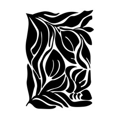 Abstract groovy floral posters. Hand drawn design for wallpaper, wall decor, print, postcard, cover, template, banner.