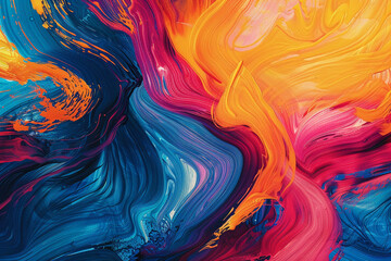 Abstract Background Colorful Acrylic Painting