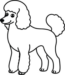 Poodle Dog  vector style,Clipart , Illustration with white background