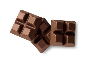  Chocolate bar on white background