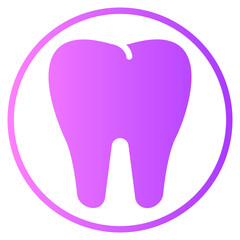 tooth gradient icon