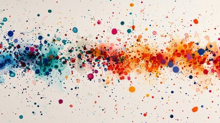 Abstract Watercolor Splashes in Vibrant Hues