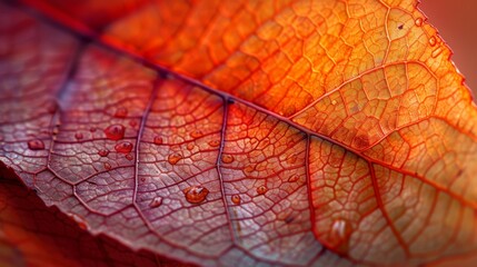Macro view of a leaf showing the intricate details of its surface and veins