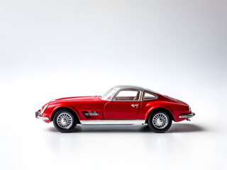 Fototapeta premium red toy car. Generative AI.