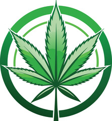 Cannabis Marijuana Leaf Medical Logo Icon