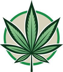 Cannabis Marijuana Leaf Medical Logo Icon