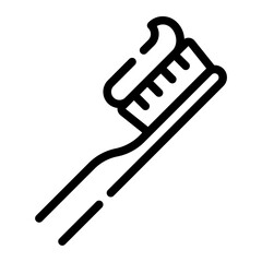 toothbrush line icon